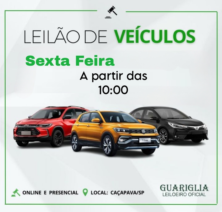 <center><b>Leilão de Veículos Recuperados de Financiamento</b> <center>Encerramento Dia 09/05/2025 as 10:00h